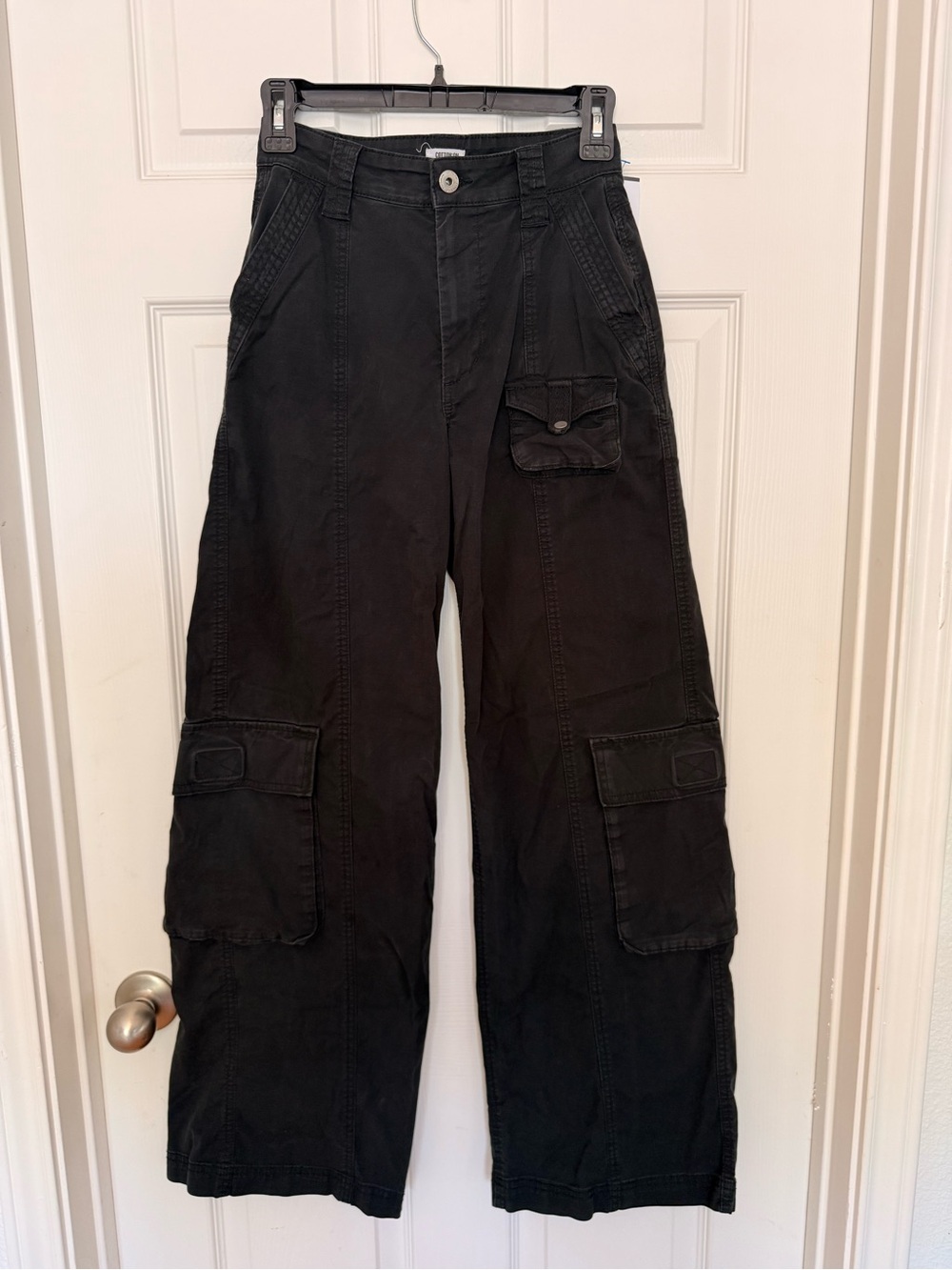 Cotton On Black Wide Leg Cargo Pants